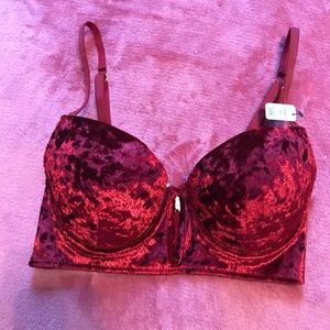 Crushed Velvet Push Up Bralette